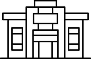 Institute building Line Icon vector