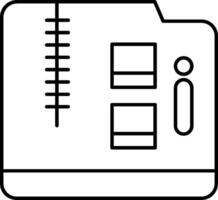 Archive Folder Line Icon vector