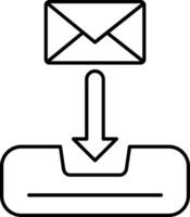 Inbox Line Icon vector