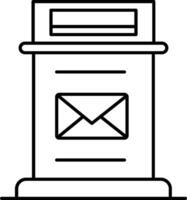 Mailbox Line Icon vector