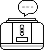 Virtual Assistant Line Icon vector