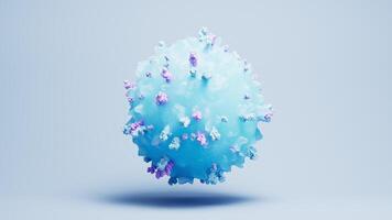 Loop animation of lymphocytes and biological immune system, 3d rendering. video