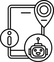 Virtual Assistant Line Icon vector