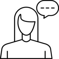 Virtual Assistant Line Icon vector