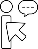 Click Line Icon vector