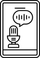Voice Recognition Line Icon vector