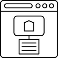 Site Map Line Icon vector