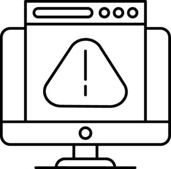 Web Alert Line Icon vector