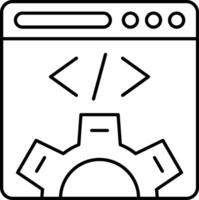 Web Design Line Icon vector