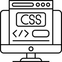 Css Line Icon vector