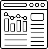 Data Analytics Line Icon vector