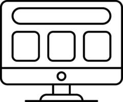 Web Template Line Icon vector