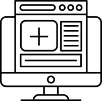 Website Builder Line Icon vector