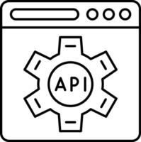 Api Line Icon vector