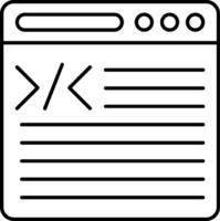 Coding Line Icon vector