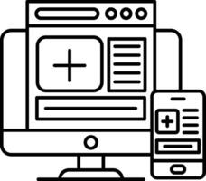 Responsive Line Icon vector