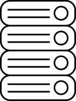 Server Line Icon vector