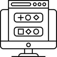 Web Design Line Icon vector