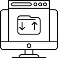 Upload Line Icon vector