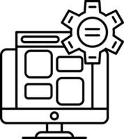 Website Builder Line Icon vector