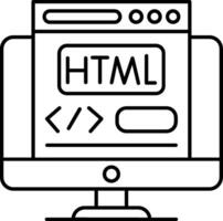 Html Line Icon vector