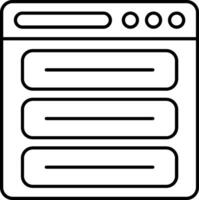 Web Menu Line Icon vector
