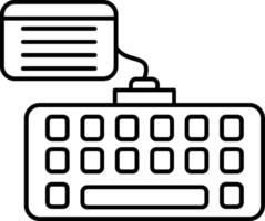 Keyboard Line Icon vector