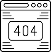 404 Error Line Icon vector