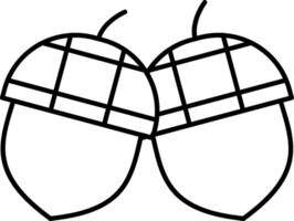 Acorn Line Icon vector