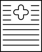 Medical Report Line Icon vector