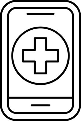 Mobile Phone Line Icon
