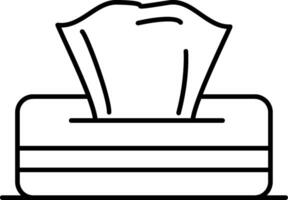 Napkin Line Icon vector