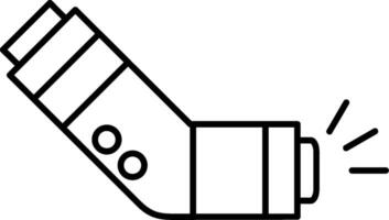 Inhaler Line Icon vector