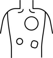 Eczema Line Icon vector