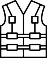 Life Jacket Line Icon vector