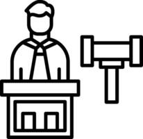 Judge Line Icon vector