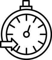 Pace Clock Line Icon vector