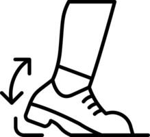 Heel Drop Line Icon vector