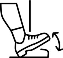 Toe Drop Line Icon vector