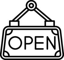 Open Line Icon vector