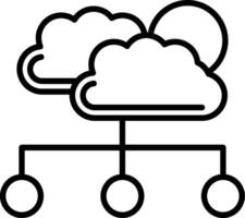 Cloud Line Icon vector