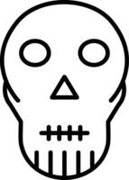 Skull Line Icon vector