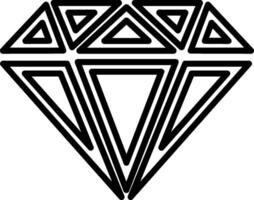 Diamond Line Icon vector
