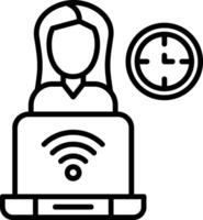 Working Line Icon vector