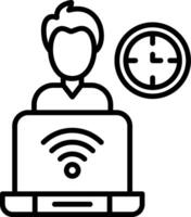 Working Line Icon vector