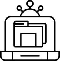 Files Exchange Line Icon vector