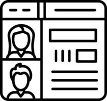 OnLine Line Icon Presentation Line Icon vector