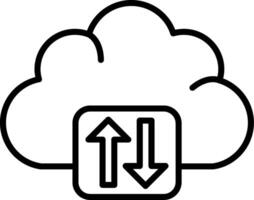 Cloud Service Line Icon vector
