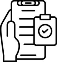 Check List Line Icon vector