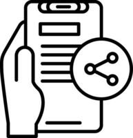 Share Line Icon vector